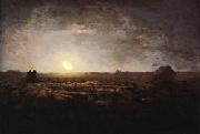 Jean Francois Millet The Sheep Meadow, Moonlight oil painting picture wholesale